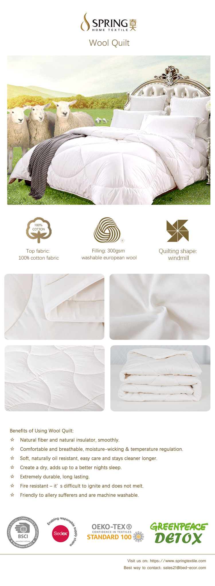 queen size wool doona