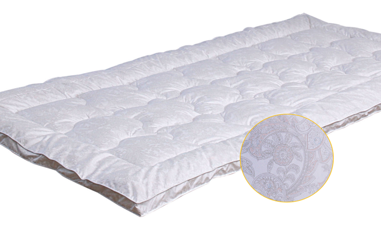 Silver Pink Print Mattress Topper