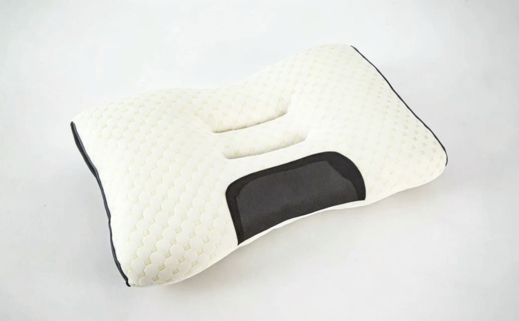 Ergonomic Contour Pillow with Breathable Mesh Design, Neck Pain Relief Pillow for Side & Back Sleepers
